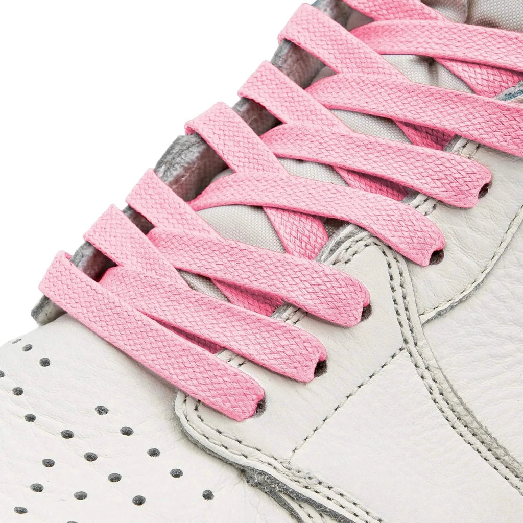Pink Waxed Flat Shoe Laces – view 2