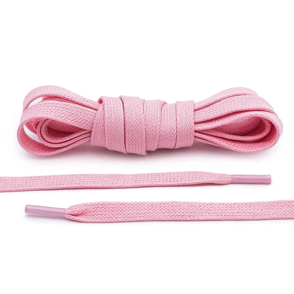 Pink Waxed Flat Shoe Laces