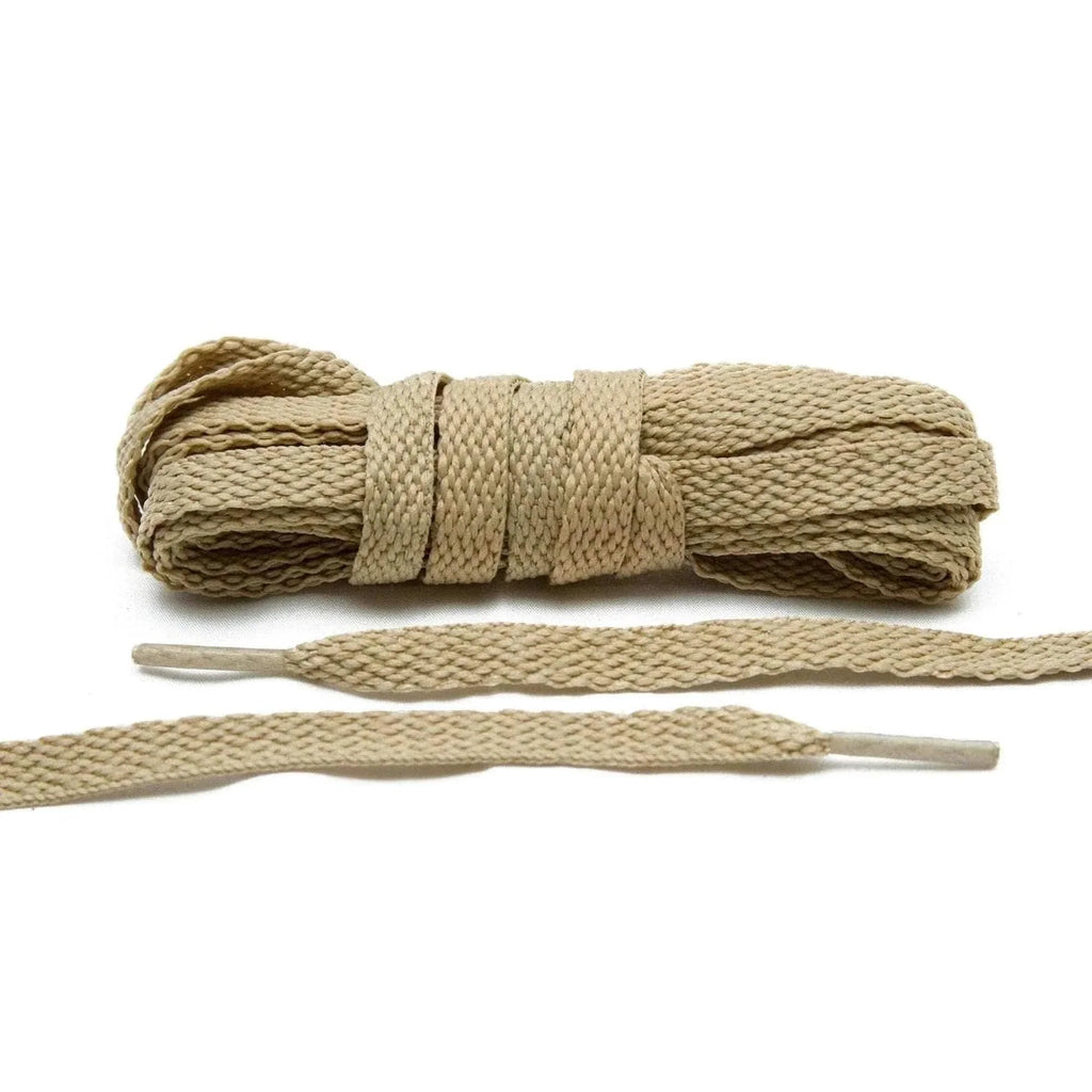 Beige Flat Cotton Shoe Laces