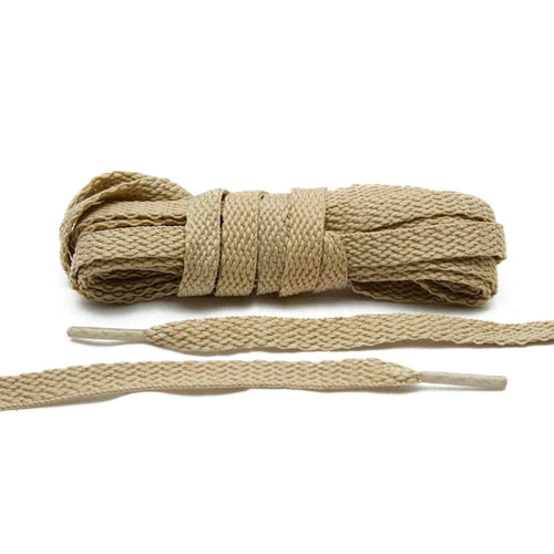 Beige Flat Cotton Shoe Laces