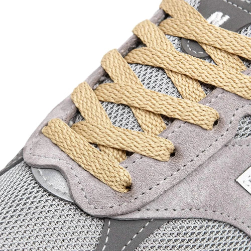Beige Flat Cotton Shoe Laces – view 2