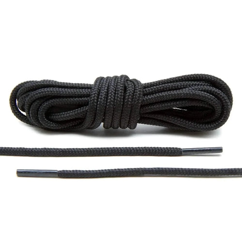 Black Heavy-Duty Round Boot Laces