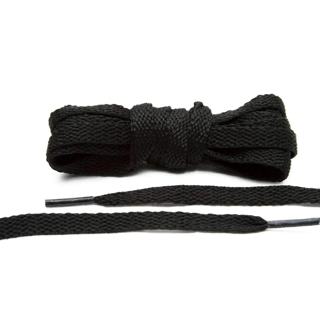Black Flat Cotton Shoe Laces