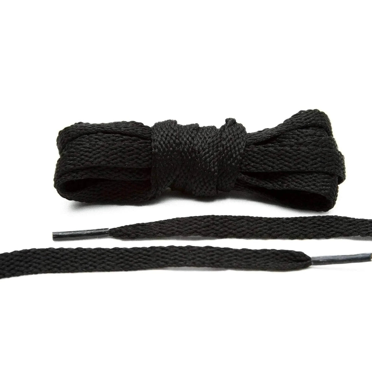 Black Flat Cotton Shoe Laces