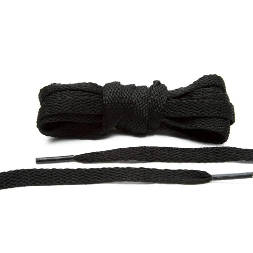 Black Flat Cotton Shoe Laces