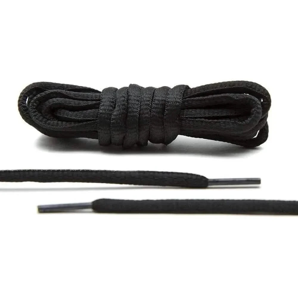 Black Thin Oval Athletic Shoe Laces