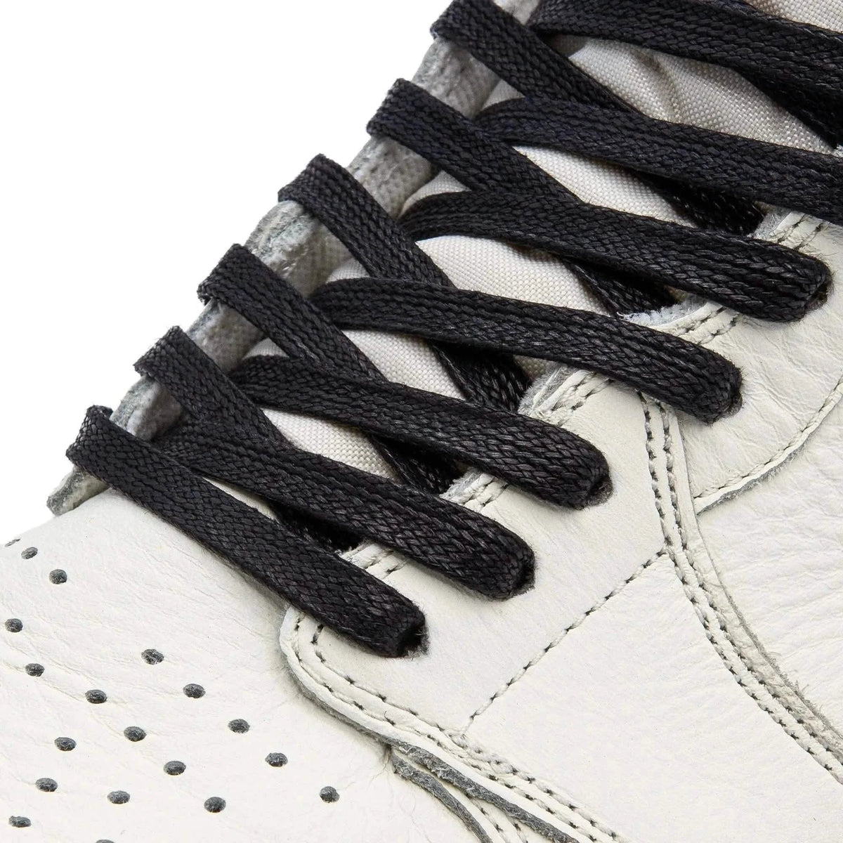 Black Waxed Flat Shoe Laces – view 2