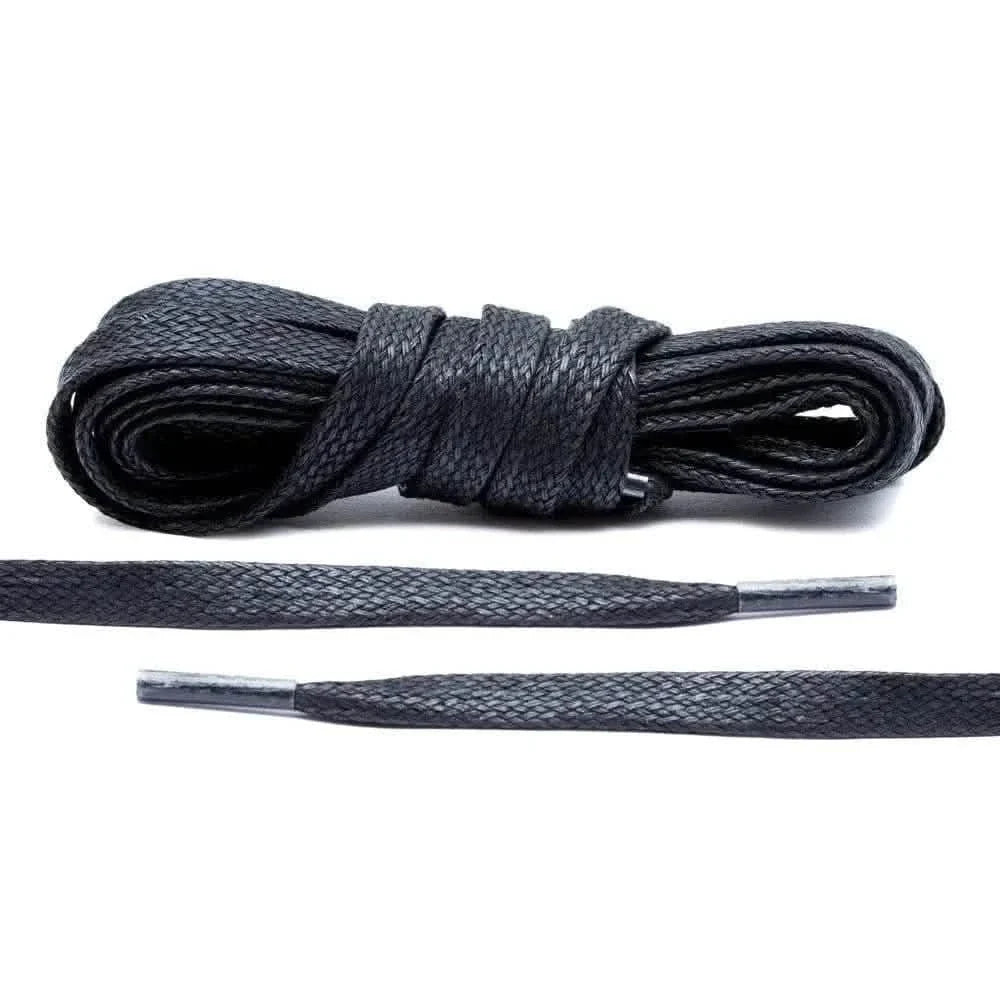Black Waxed Flat Shoe Laces