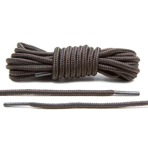 Black/Brown Heavy-Duty Round Boot Laces