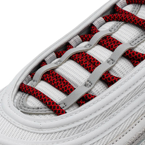 Black/Red Rope Shoe Laces – view 2