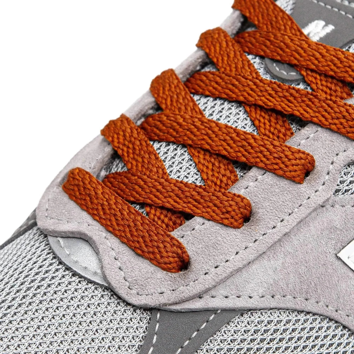 Brown Flat Cotton Shoe Laces – view 2