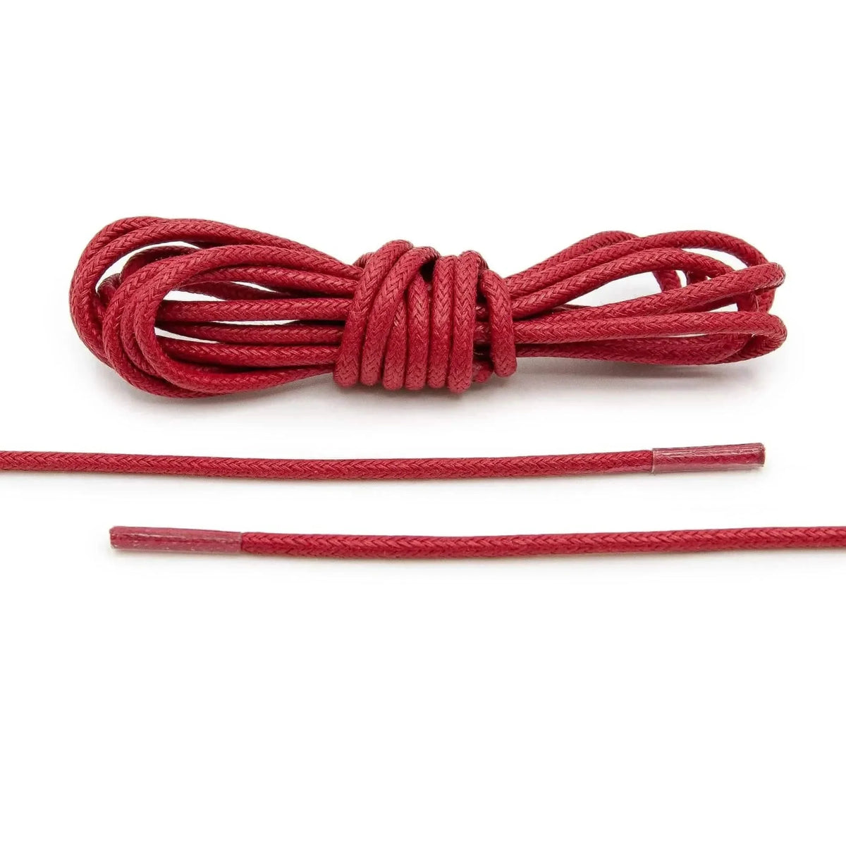 Burgundy Waxed Cotton Dress Shoe Laces, Round