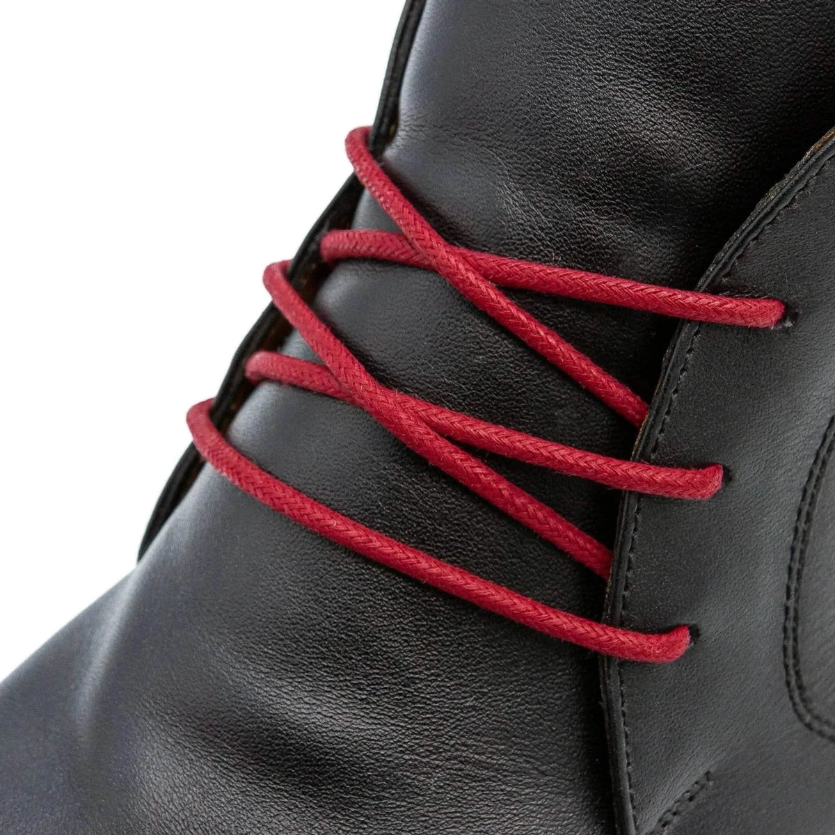 Burgundy Waxed Cotton Dress Shoe Laces, Round – view 2