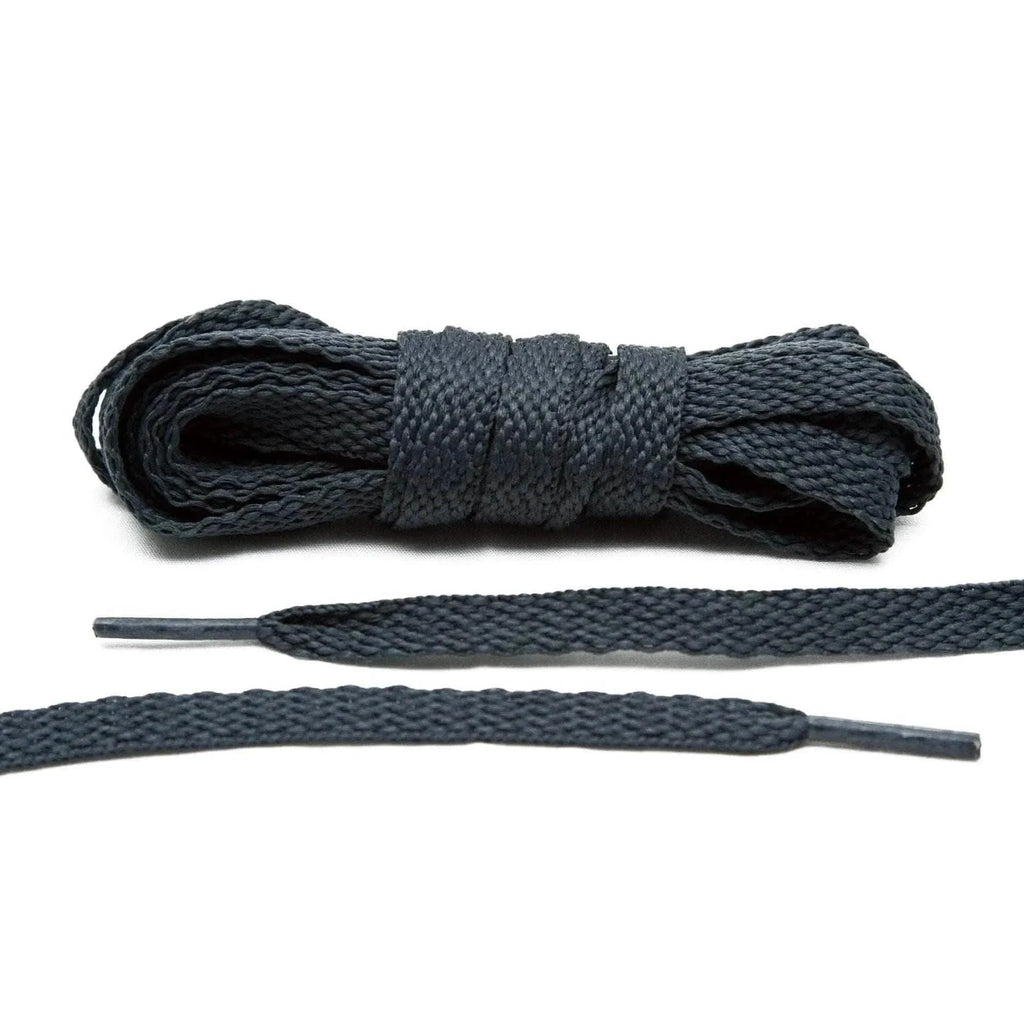 Charcoal Grey Flat Cotton Shoe Laces
