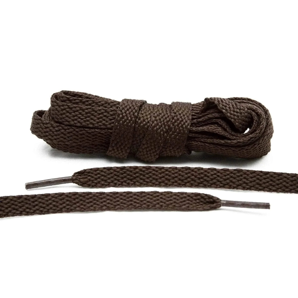 Dark Brown Flat Cotton Shoe Laces
