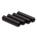 Flat Black Bullet Aglets for Shoe Laces, Set of 4