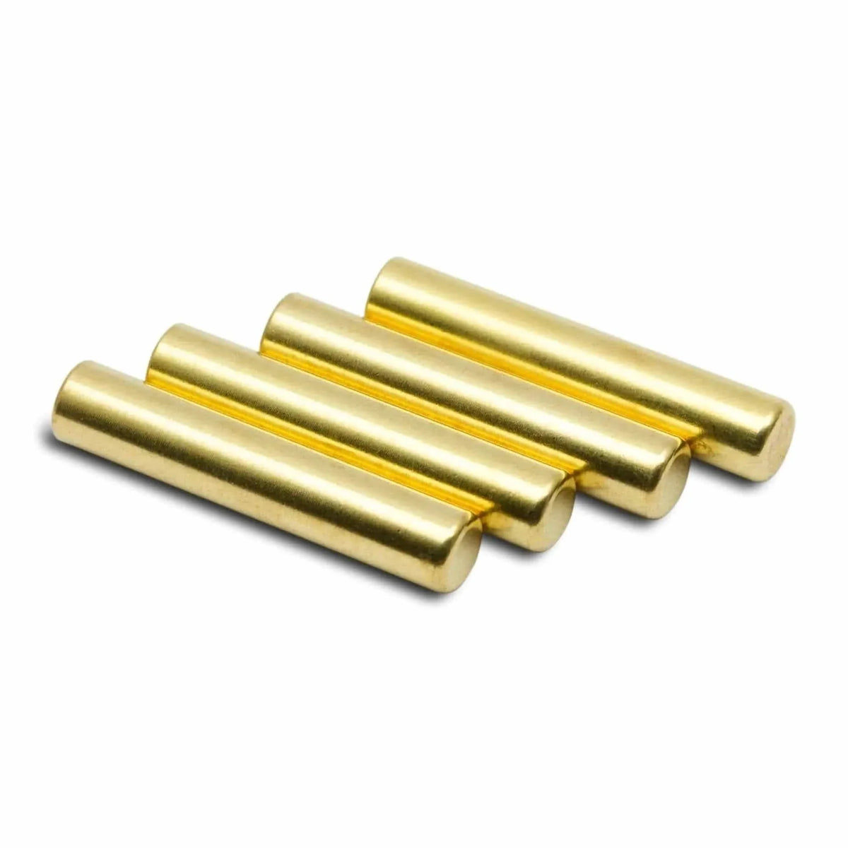 Gold Cylinder Aglets for Shoe Laces, Set of 4