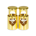 Gold Metal Lace Locks, Pair