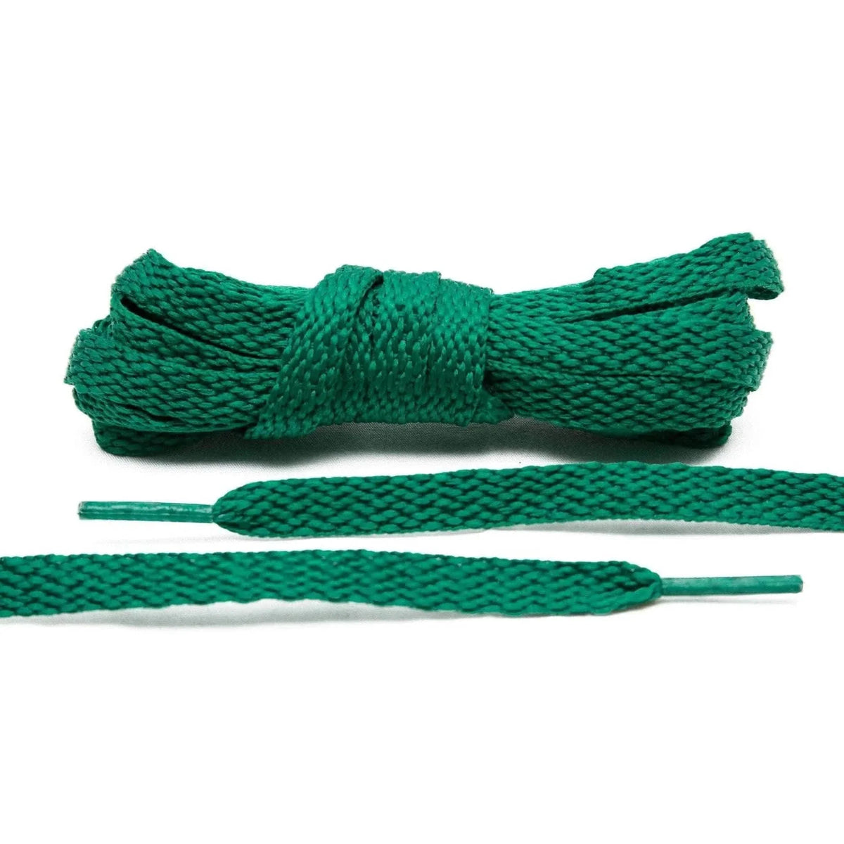 Kelly Green Flat Cotton Shoe Laces