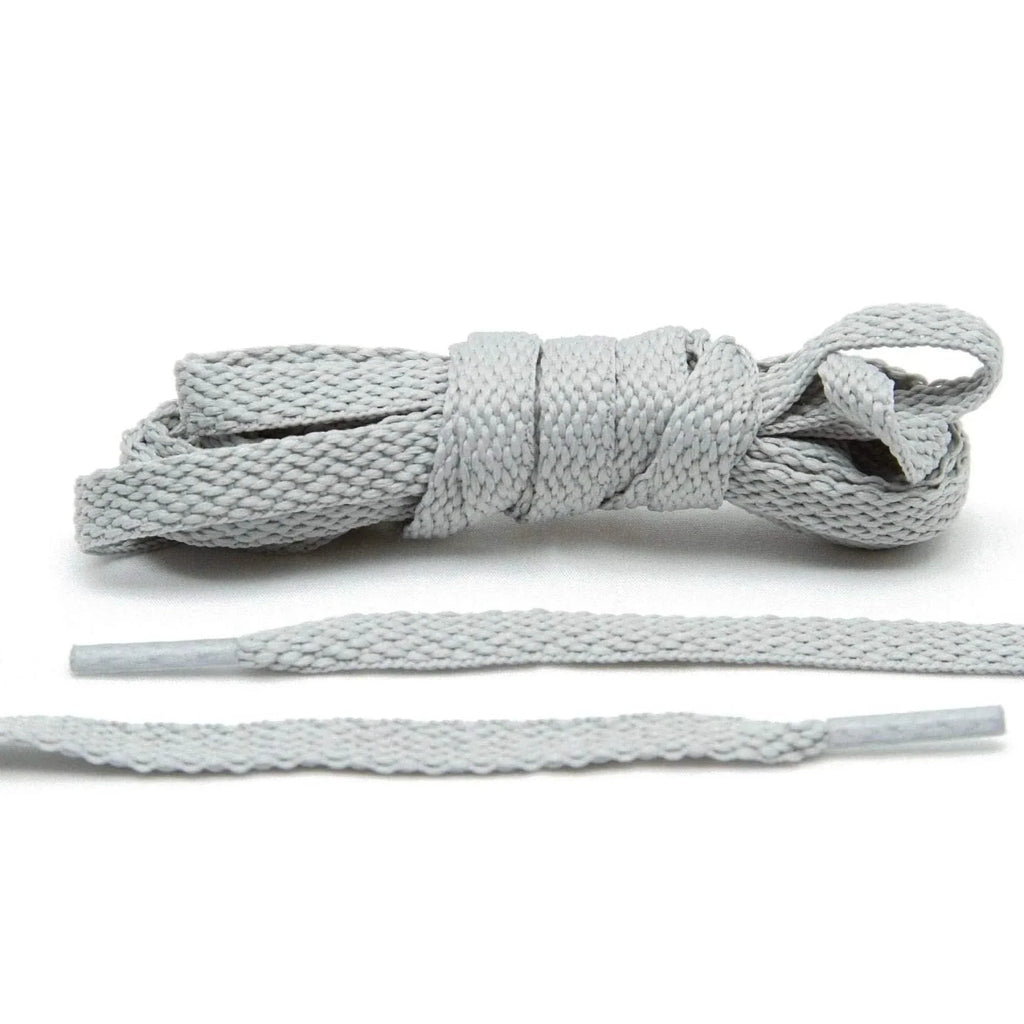Light Grey Flat Cotton Shoe Laces