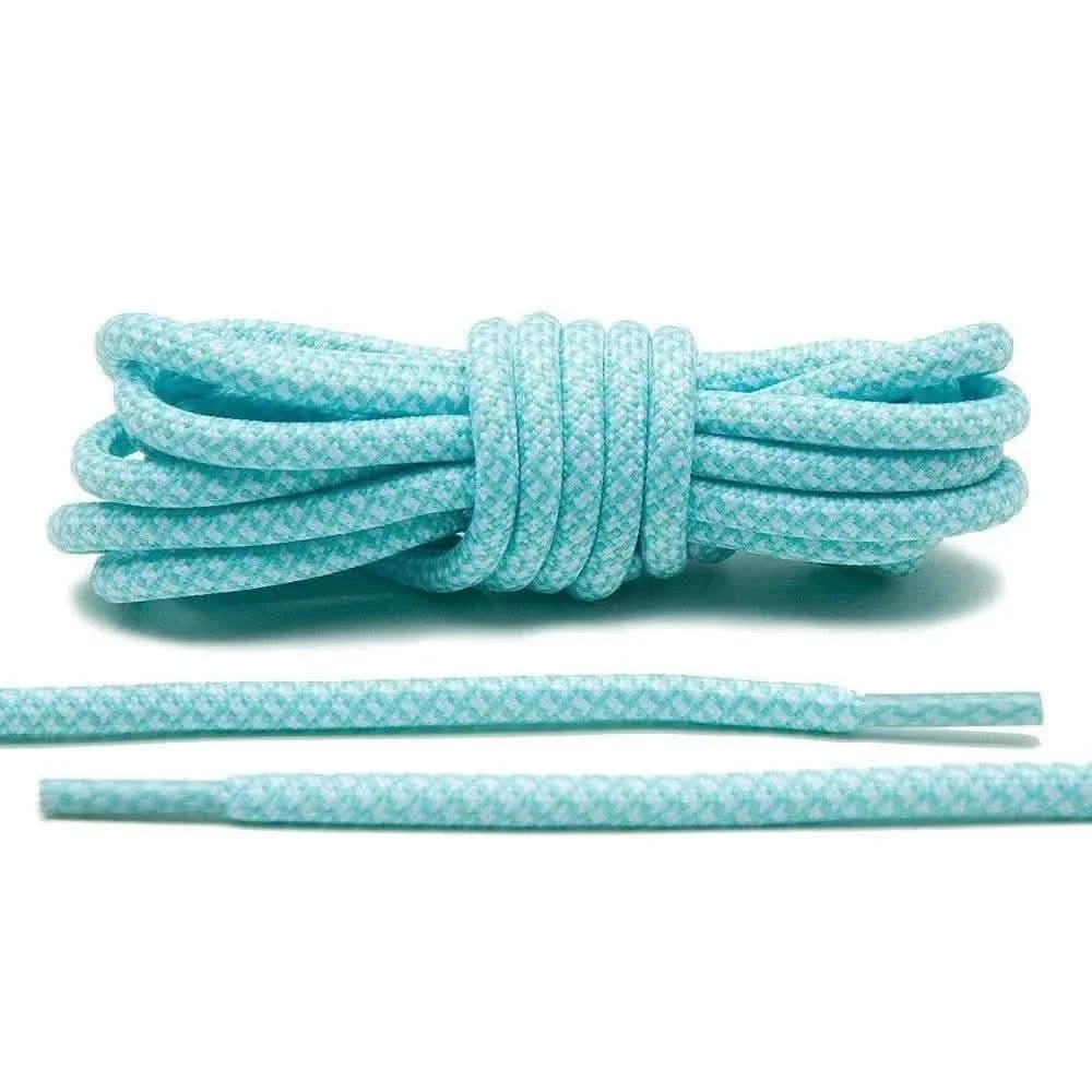 Mint Green/White Rope Shoe Laces