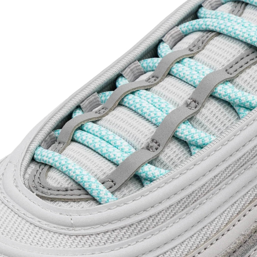 Mint Green/White Rope Shoe Laces – view 2