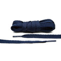 Navy Blue Flat Cotton Shoe Laces