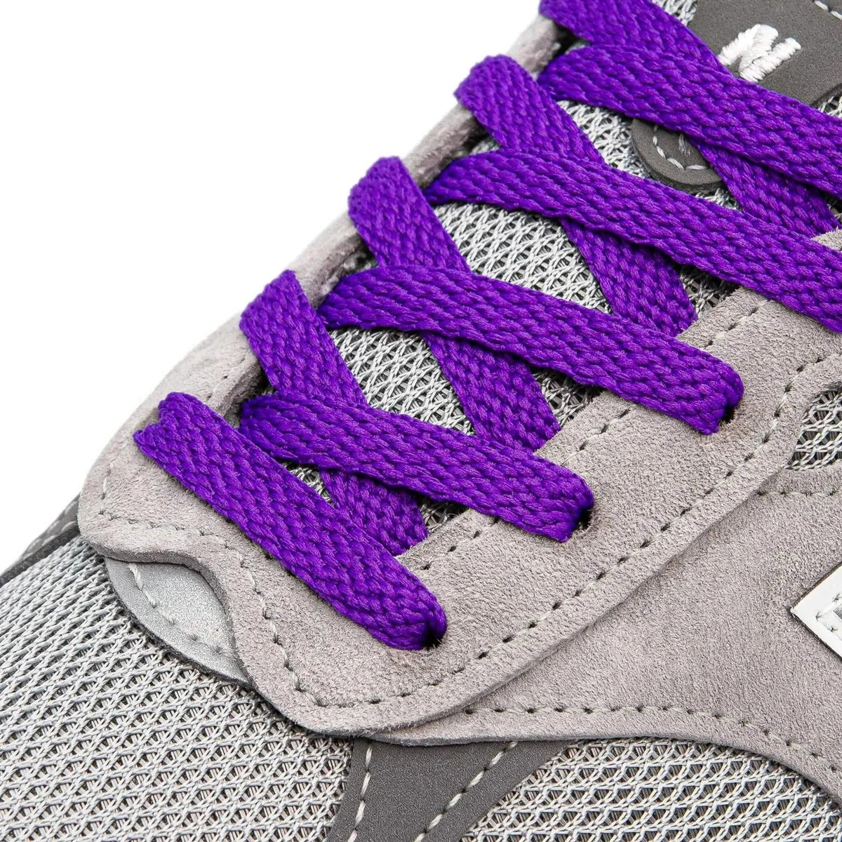 Purple Flat Cotton Shoe Laces – view 2