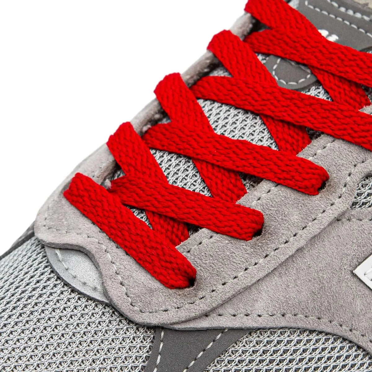 Red Flat Cotton Shoe Laces – view 2