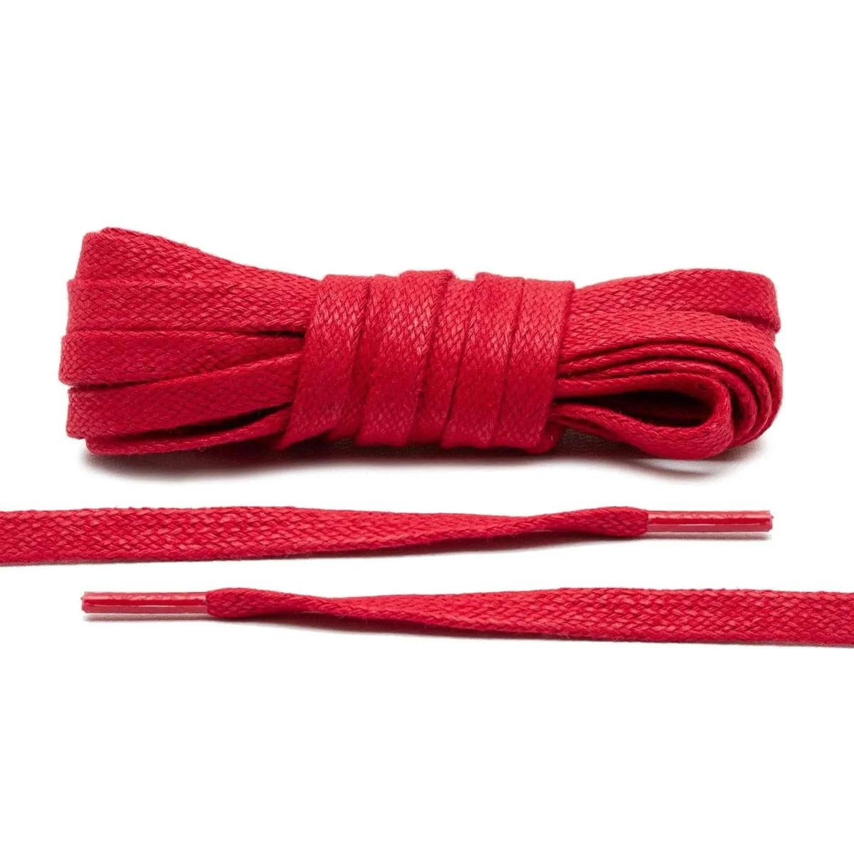 Red Waxed Flat Shoe Laces