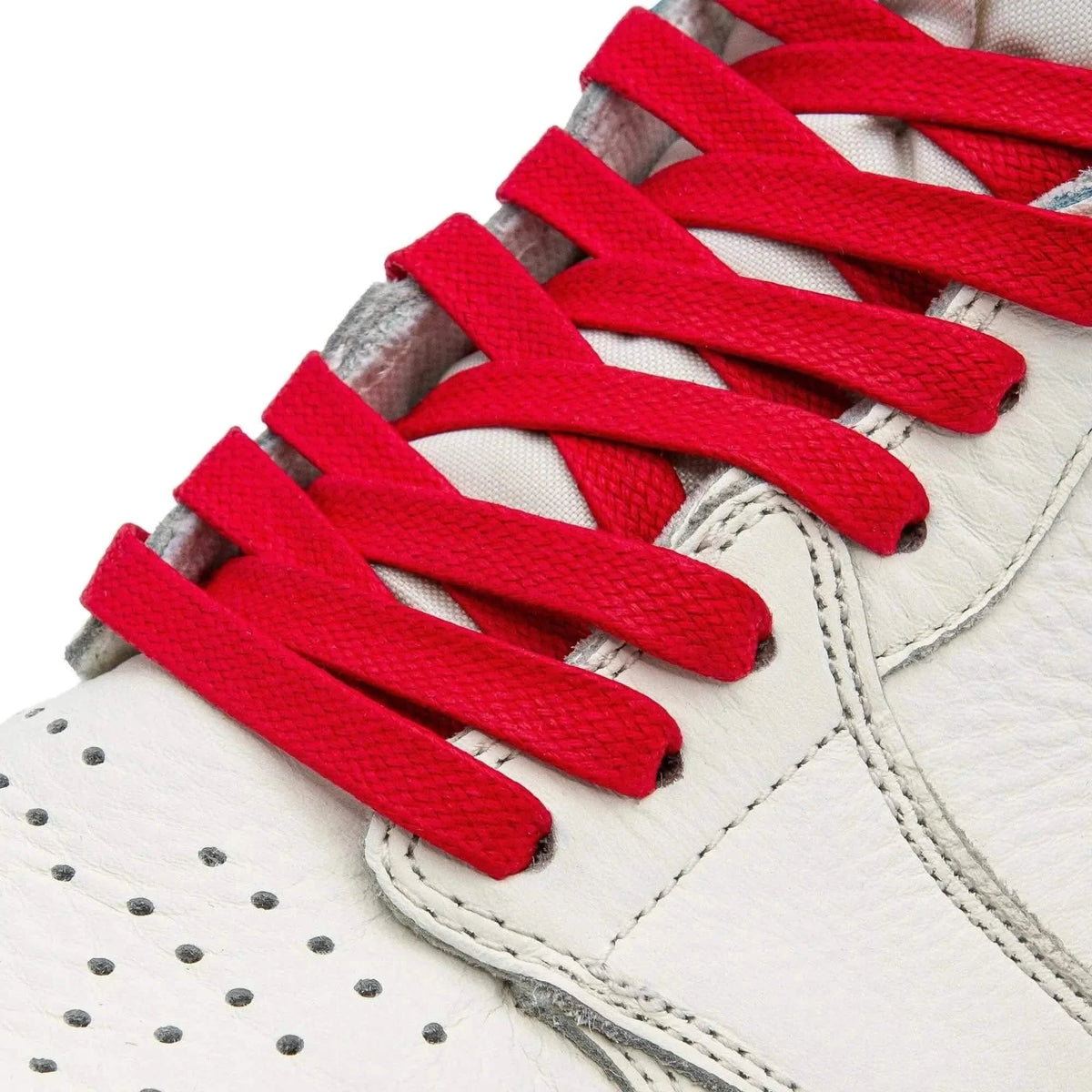 Red Waxed Flat Shoe Laces – view 2