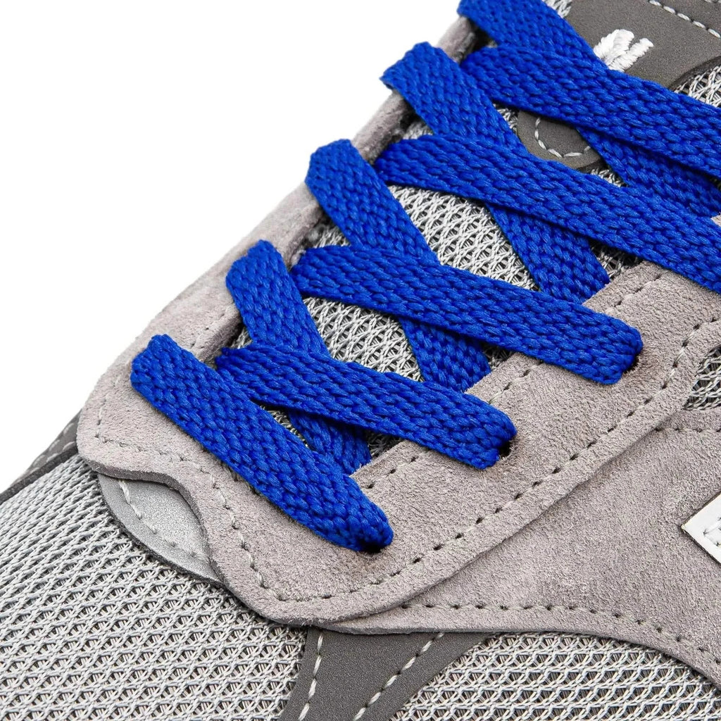 Royal Blue Flat Cotton Shoe Laces – view 2