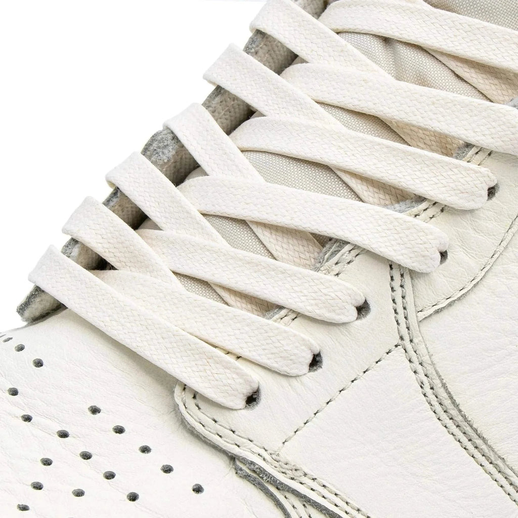 Ivory Waxed Flat Shoe Laces – view 2