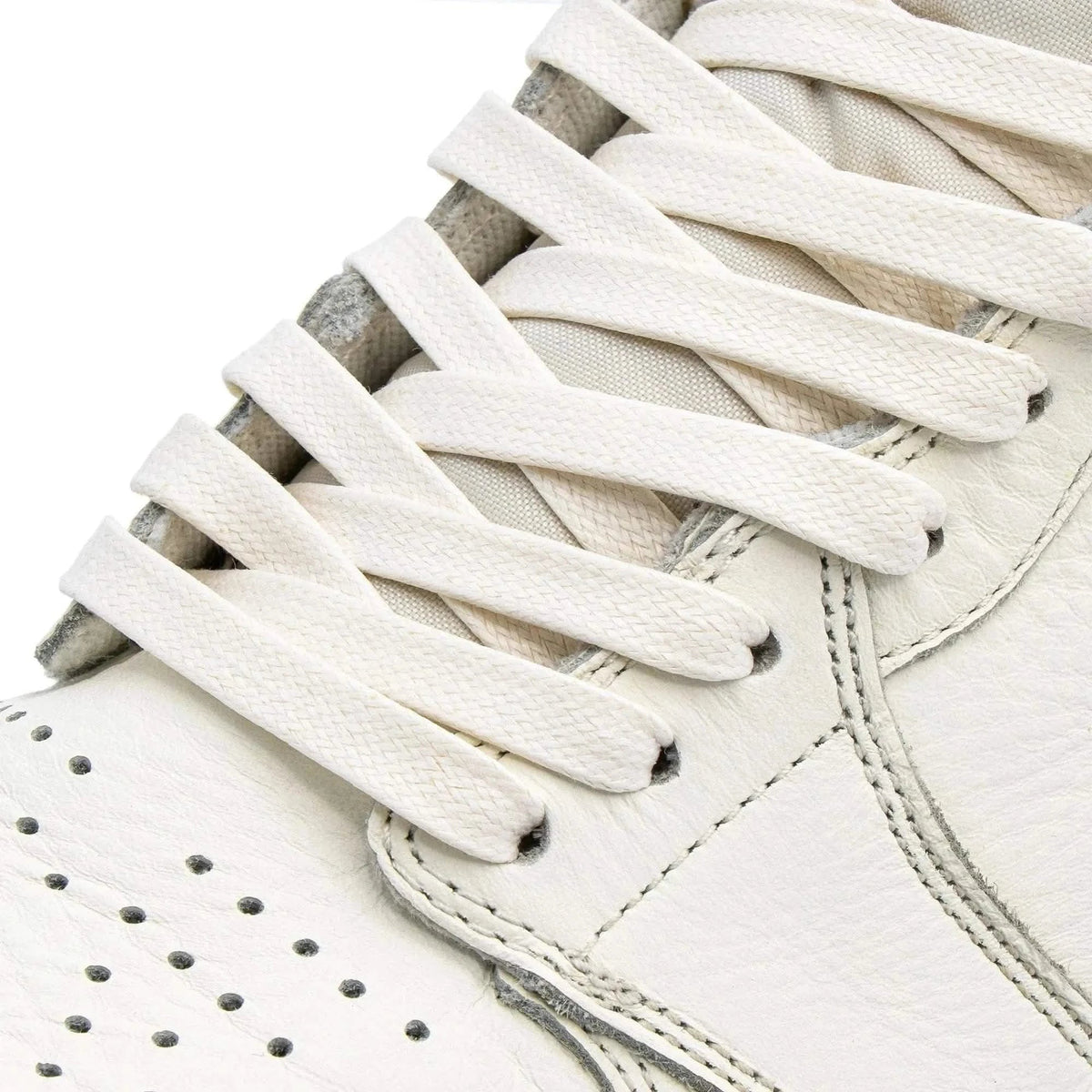 Ivory Waxed Flat Shoe Laces – view 2