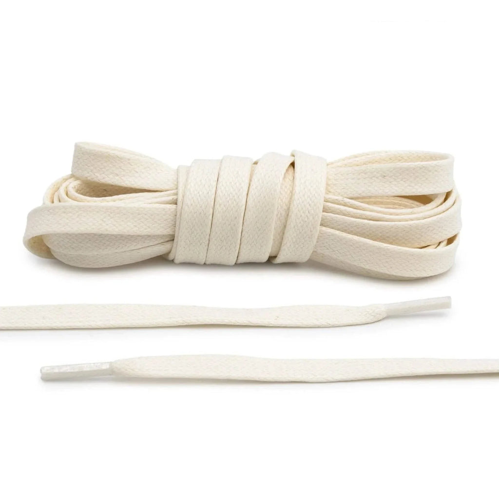 Ivory Waxed Flat Shoe Laces