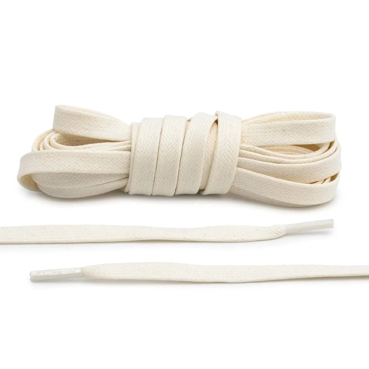 Ivory Waxed Flat Shoe Laces
