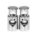Silver Metal Lace Locks, Pair