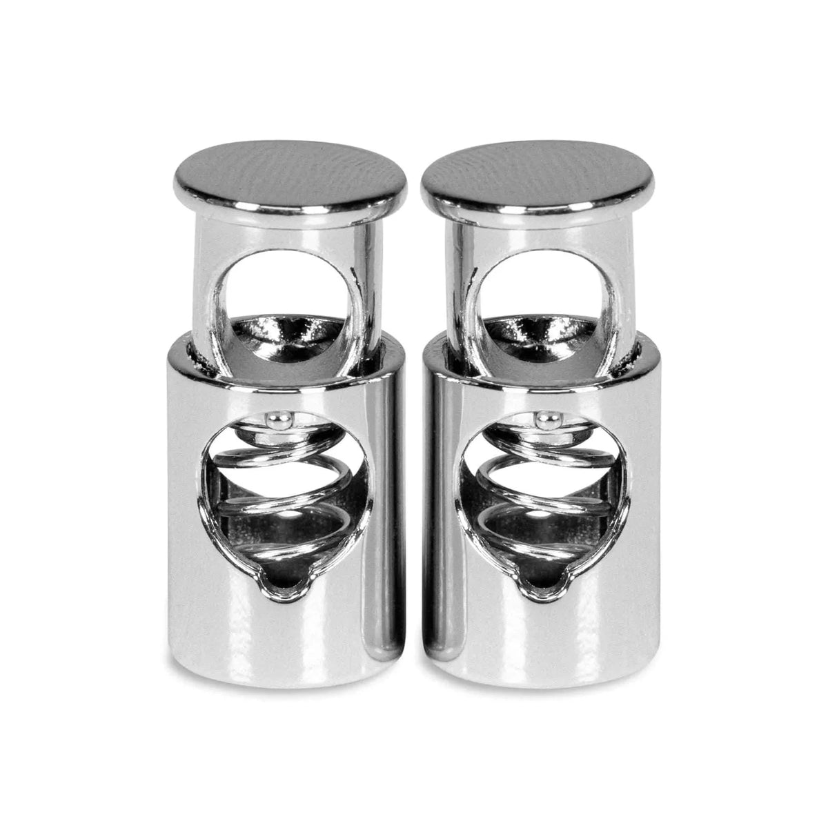 Silver Metal Lace Locks, Pair