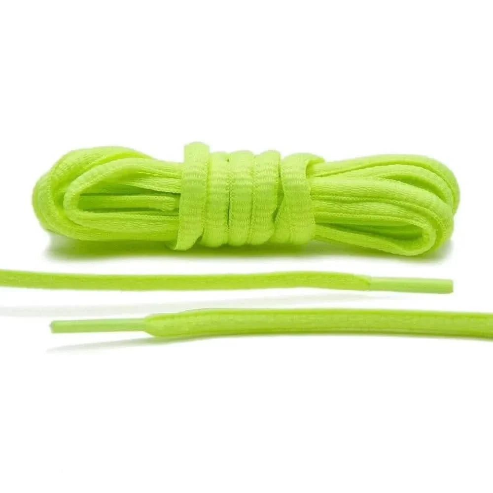 Neon Yellow Thin Oval Athletic Shoe Laces