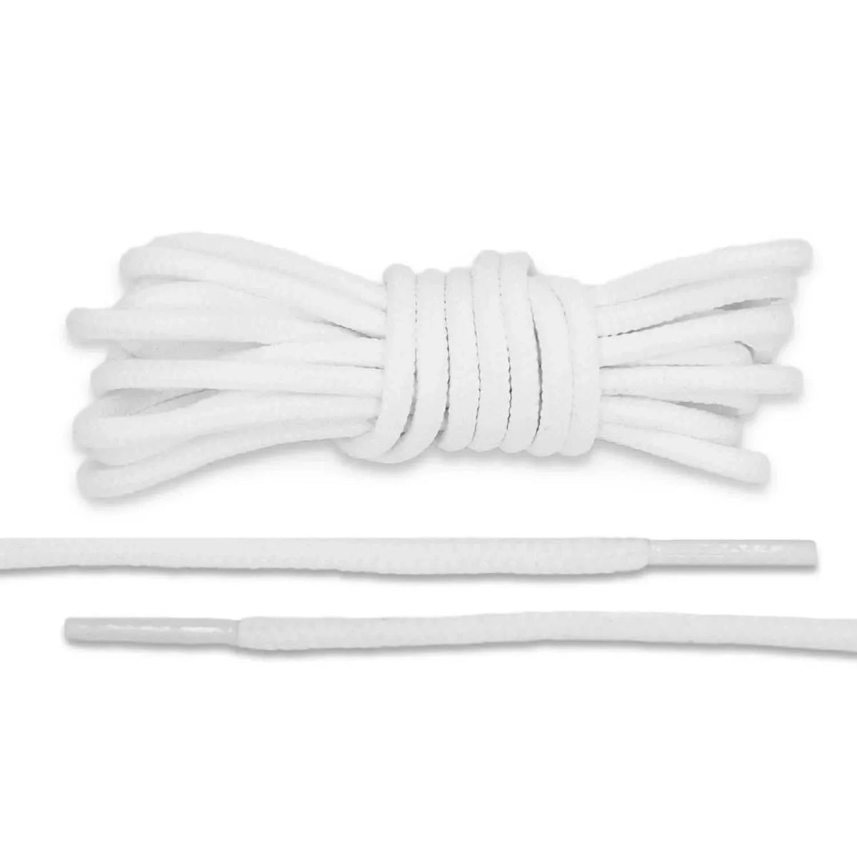 White Heavy-Duty Round Boot Laces