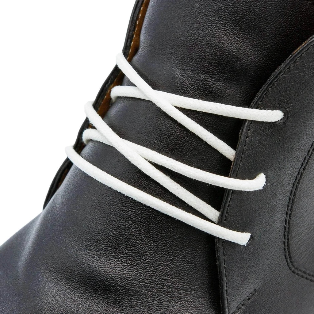 White Waxed Cotton Dress Shoe Laces, Round – view 2