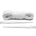 White Waxed Flat Shoe Laces