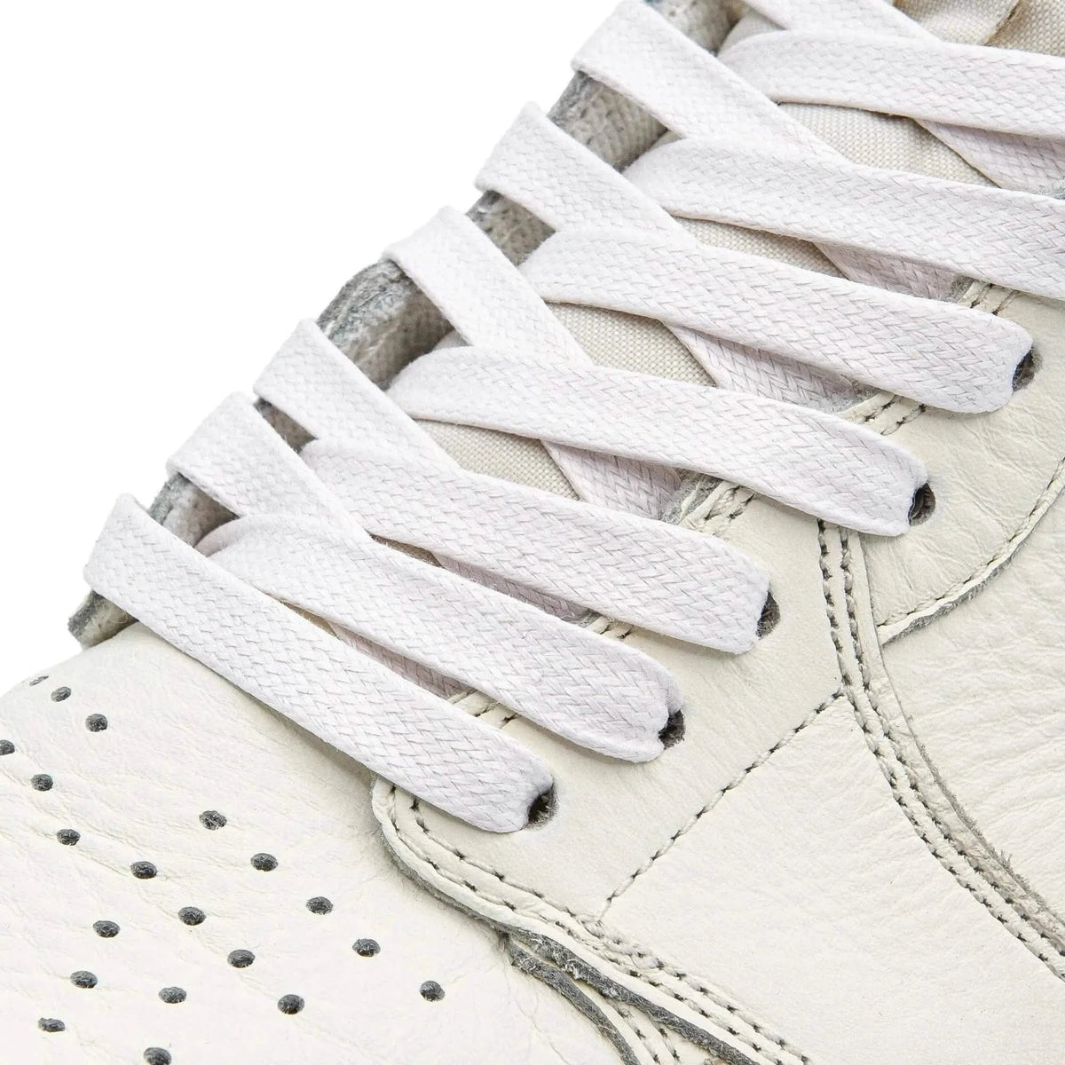 White Waxed Flat Shoe Laces – view 2